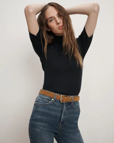 Veronica Beard Alastair Merino Wool Pullover Sweater In Navy In Black