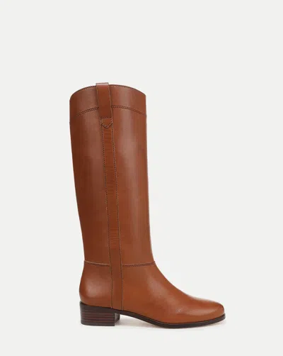 Veronica Beard Dwyer Wide-calf Riding Boot In Brown