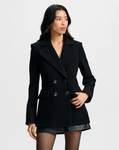 Veronica Beard Duran Wool Coat In Black