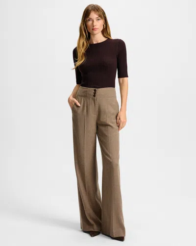Veronica Beard Giovanna Wide-leg Pant In Brown