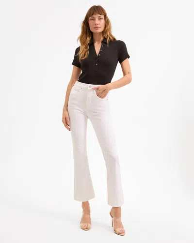Veronica Beard Carson High-rise Ankle Flare Jeans In White