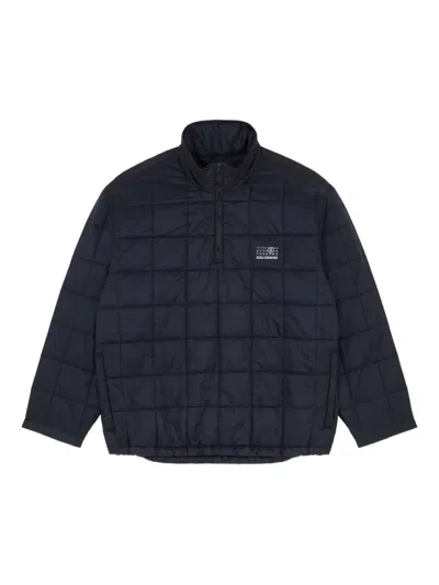 Mm6 Maison Margiela Salomon Collaboration High Collar Quilted Jacket In Blue