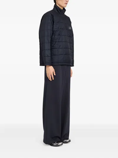 Mm6 Maison Margiela Salomon Collaboration High Collar Quilted Jacket In Blue