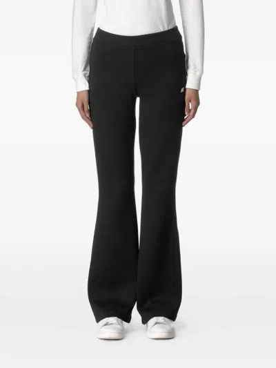 K-way Jenny Logo-patch Trousers In Black