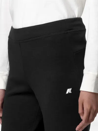 K-way Jenny Logo-patch Trousers In Black