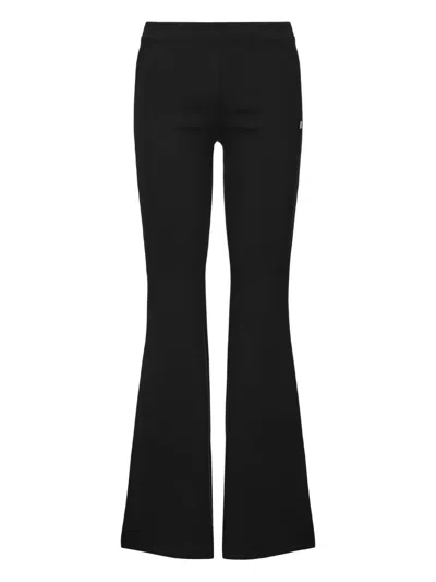 K-way Jenny Logo-patch Trousers In Black
