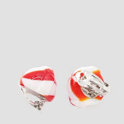 Fiorucci Mini Lollipop Earrings In Brown