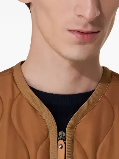 Canali Gesteppte Weste Mit Reissverschluss In Brown