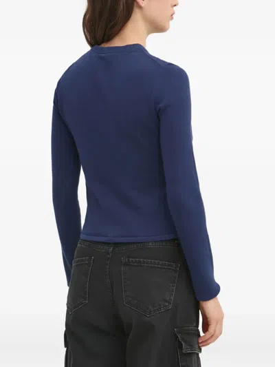 Hugo Boss Logo-embroidered Sweater In Blue