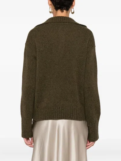 Roberto Collina Pullover Mit Spreizkragen In Green