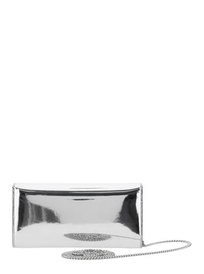 Jimmy Choo Mini Bags With Chain Strap And Envelope Shape In Silver