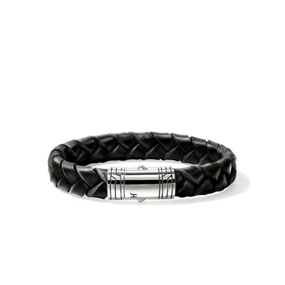 John Hardy Sterling Silver Braided Bracelet In Black