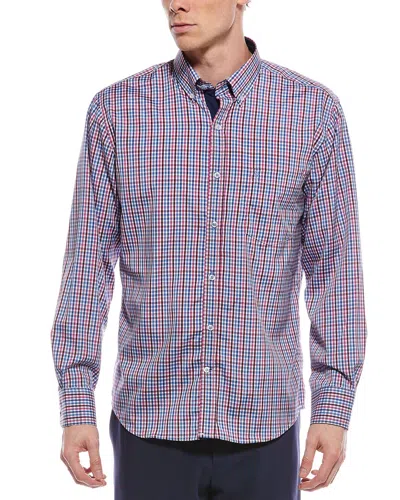 Tailorbyrd Tailorbryd Multi Check Printed Performance Shirt In Blue