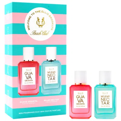 Ellis Brooklyn Beach Club Fragrance Mini Duo With Pink Pineapple And Guava Perfume Gift Set In Transparent