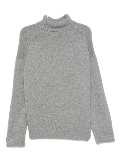 Remain Birger Christensen High-necked Knitted Sweater In Gray