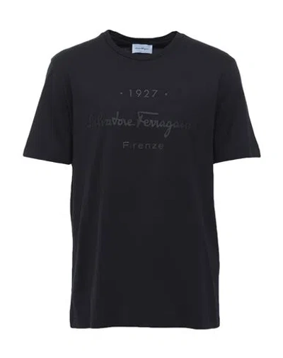 Ferragamo Man T-shirt Black Size Xxl Cotton In Black