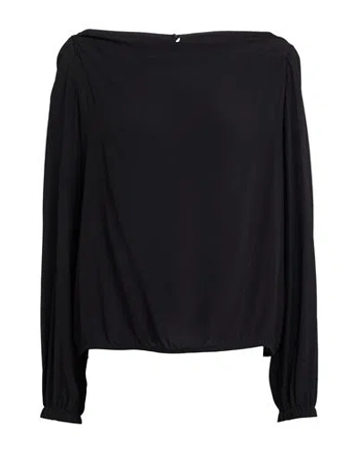 Patrizia Pepe Woman Top Black Size 8 Viscose In Black