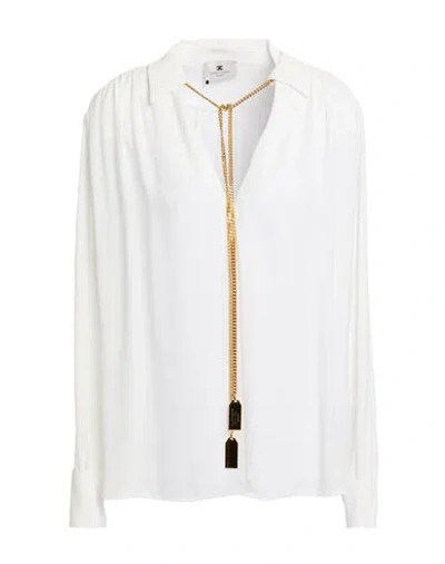Elisabetta Franchi Woman Top White Size 8 Viscose In White
