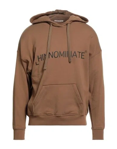 Hinnominate Man Sweatshirt Camel Size M Cotton, Elastane In Neutral