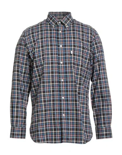 Barbour Man Shirt Brown Size S Cotton In Blue
