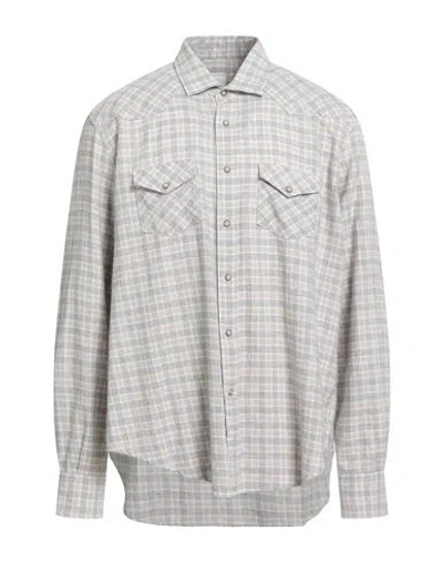 Eleventy Man Shirt Light Grey Size Xxl Cotton In White