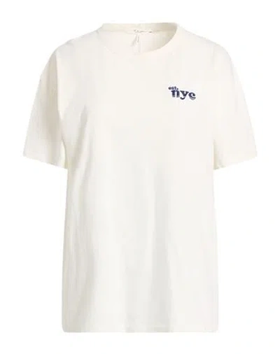 Rag & Bone Woman T-shirt Ivory Size L Cotton In White