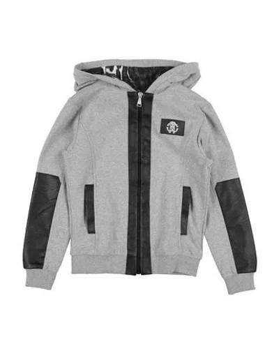 Roberto Cavalli Junior Toddler Boy Sweatshirt Grey Size 4 Cotton, Elastane In Gray