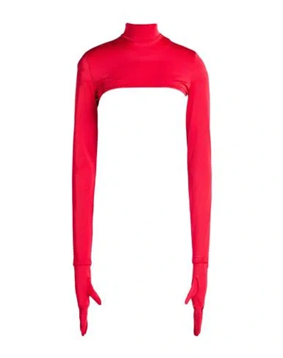 Dolce & Gabbana Solid Stretch Knit Top In Red