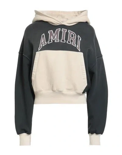 Amiri Woman Sweatshirt Charcoal Size Xs Cotton In Multi