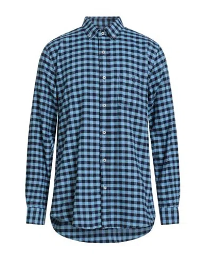 Barbour Man Shirt Light Blue Size Xxl Cotton In Blue