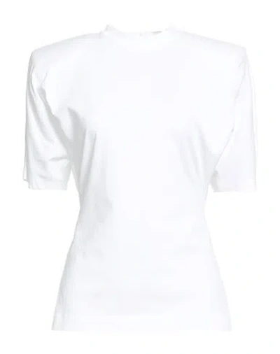 Pinko Woman T-shirt White Size M Cotton In White