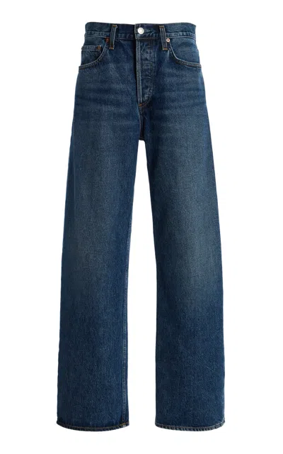 Agolde High-rise Straight-leg Jeans In Blue