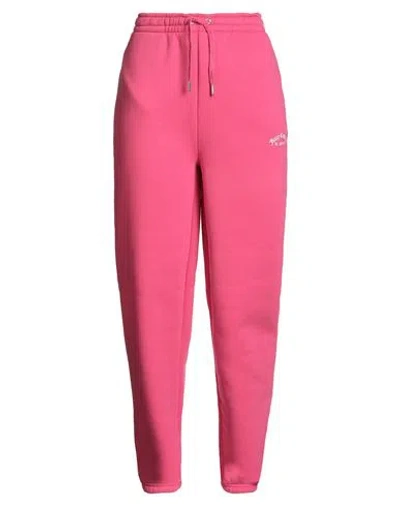 Juicy Couture Woman Pants Magenta Size M Recycled Polyester, Organic Cotton, Recycled Cotton In Pink