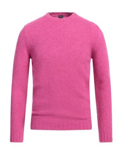 Fedeli Man Sweater Fuchsia Size 42 Virgin Wool, Cashmere, Polyamide In Pink