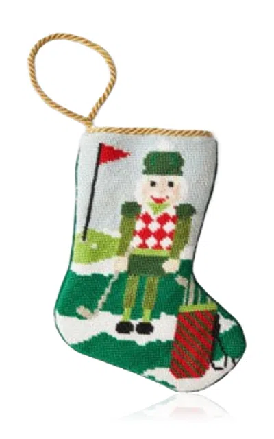 Bauble Stockings Christmas Birdie Golfing Nutcracker Stocking In Green