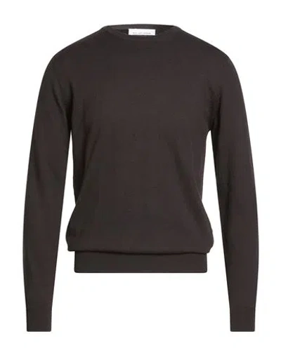 Why Not Brand Man Sweater Black Size Xxl Cotton, Cashmere In Brown