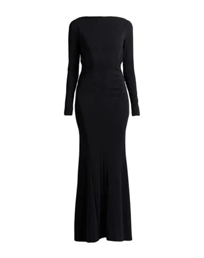 Mugler Woman Maxi Dress Black Size 6 Viscose, Elastane In Black