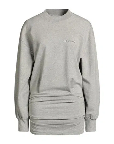 Attico Light American Fleece Mini Dress In Gray