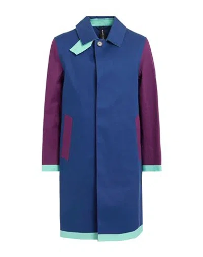 Mackintosh Man Overcoat & Trench Coat Navy Size 38 Cotton In Blue