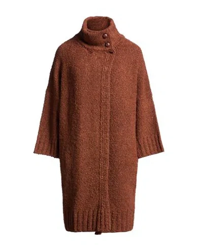 Liu •jo Woman Coat Brown Size S Acrylic, Wool, Alpaca Wool, Polyester In Brown
