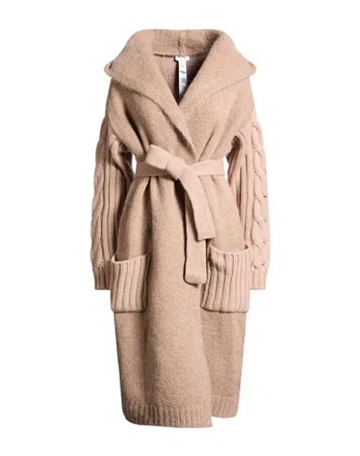 Liu •jo Woman Coat Sand Size M/l Acrylic, Wool In Neutral