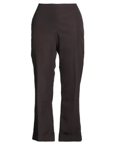 Aspesi Woman Pants Dark Brown Size 10 Cotton In Brown