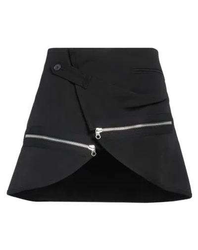 Courrèges Modular Cotton Miniskirt In Black