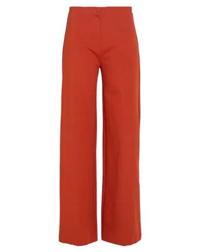 Jucca Woman Pants Rust Size 6 Viscose, Polyamide, Elastane In Red