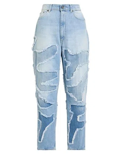 Dondup Woman Jeans Blue Size 28 Cotton In Blue