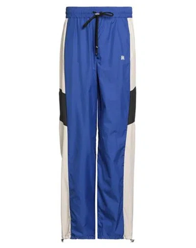 Amiri Man Pants Bright Blue Size L Polyester In Blue