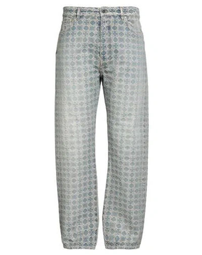 Amiri Man Jeans Blue Size 33 Cotton In Green