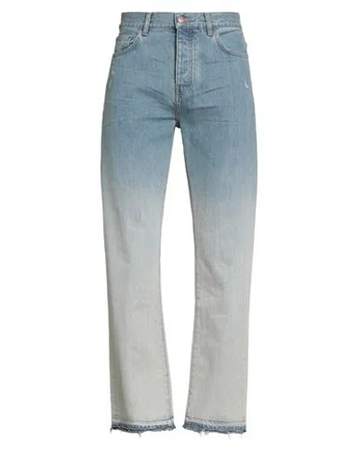 Amiri Man Jeans Blue Size 34 Cotton In Blue
