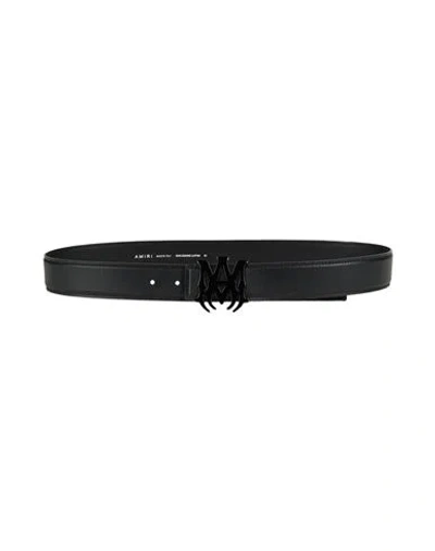 Amiri Man Belt Black Size 32 Leather In Black