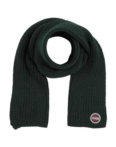 Colmar Man Scarf Emerald Green Size - Virgin Wool, Acrylic In Green